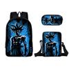 Animation seven dragon ball backpack, primary and secondary school schoolbag, satchel, shoulder bag, pencil case three-piece set