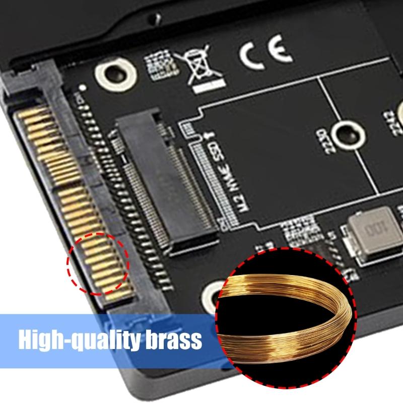 PCIe3.0 M.2 NVMe Solid Disk Converter With Heat Dissipation For U.2 SFF 8639 Mainboard Compatibility