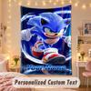 Custom Personalized Tapestry,Sonic Print Custom Name Text Wall Art Hanging for Bedroom