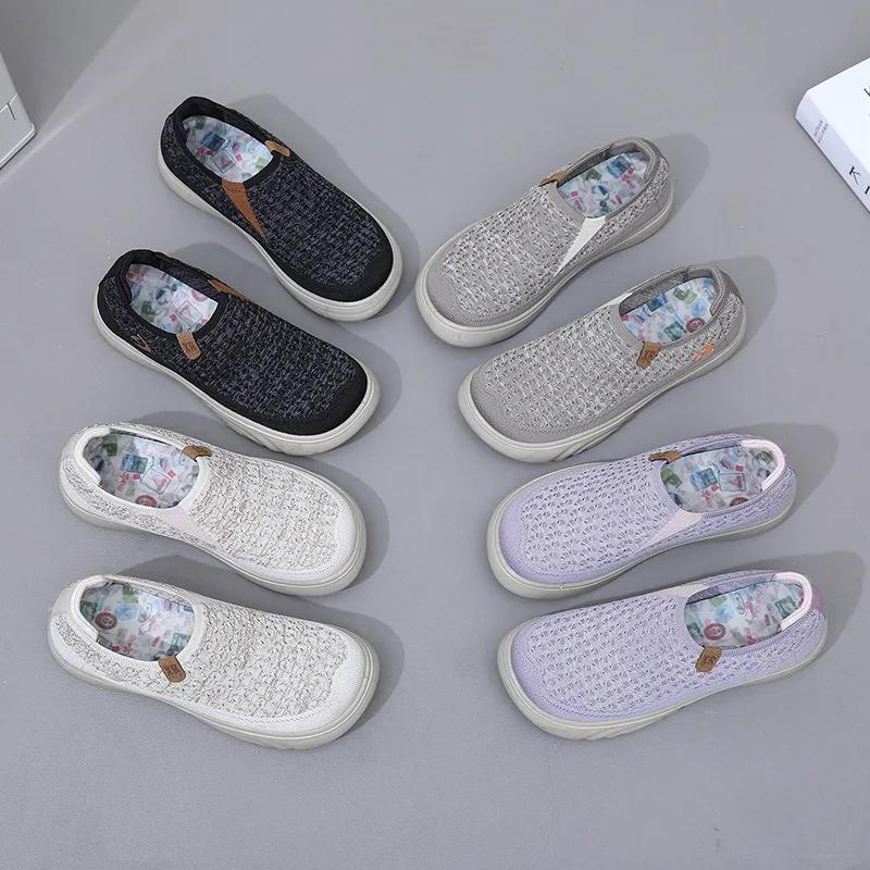 Fashion New Casual Women's Shoes Soft Bottom Comfortable Breathable Flat Shoes Outdoor Ladies Shoes 2025