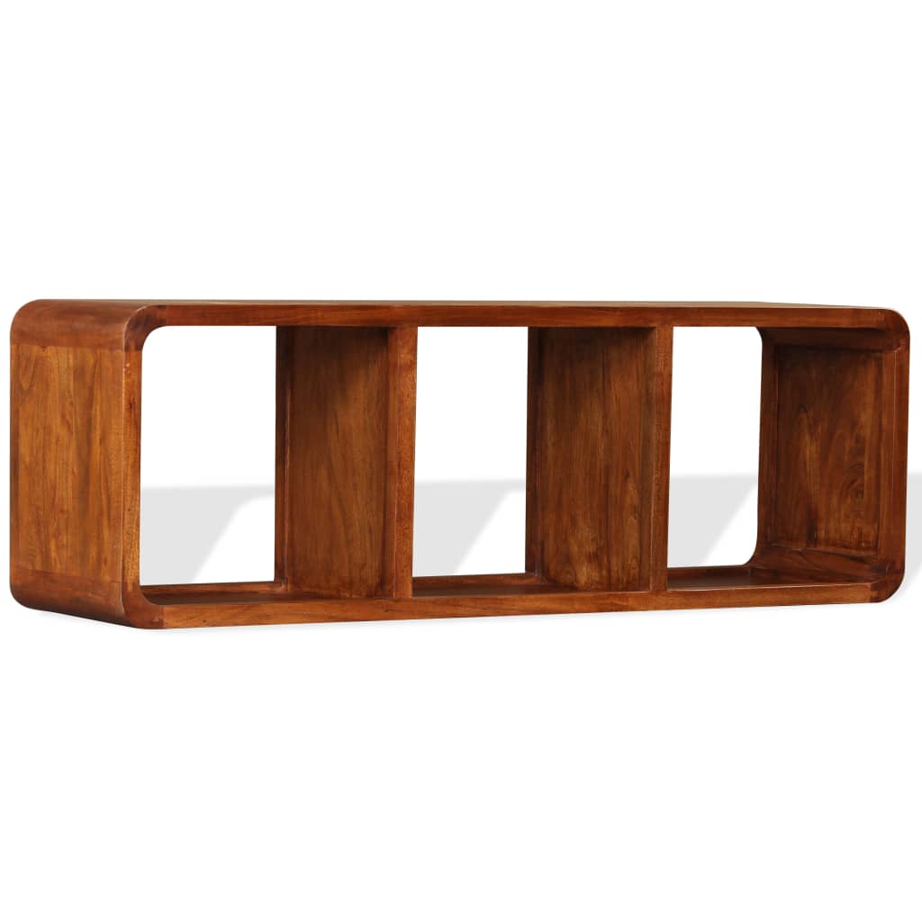 Solid Wood TV Cabinet with Honey Colored Finish 120 X 30 X 40 Cm