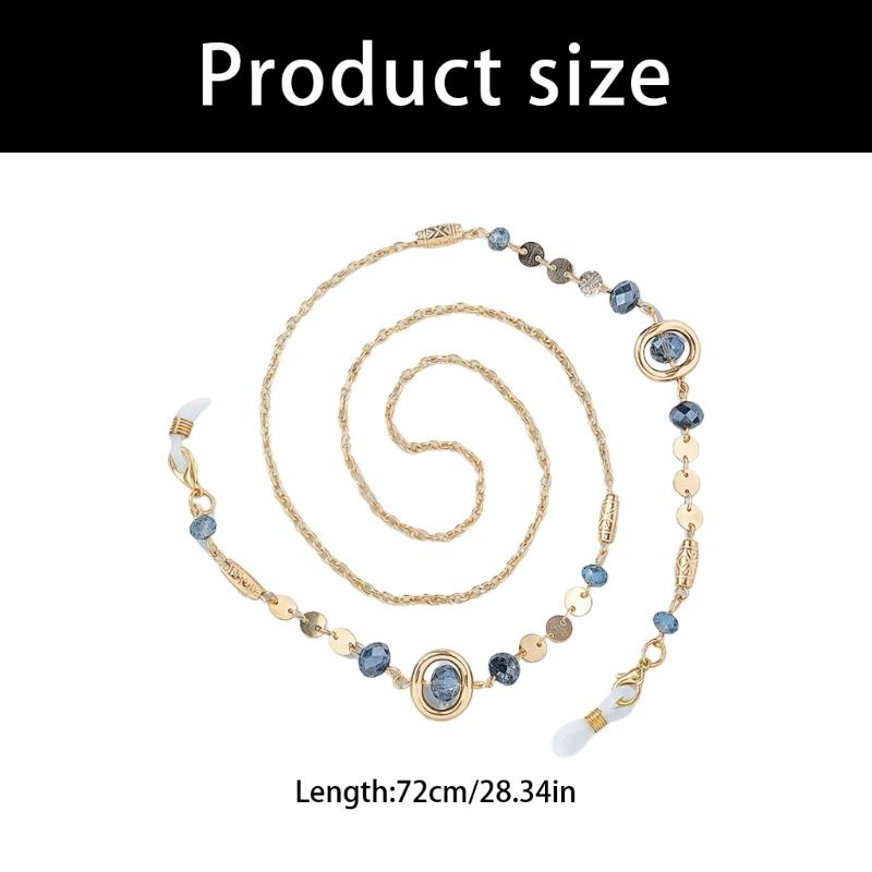 Elegante Catena per Occhiali in Metallo e Cristallo Accessorio da Moda Gioielleria Porta Occhiali Design per Donna