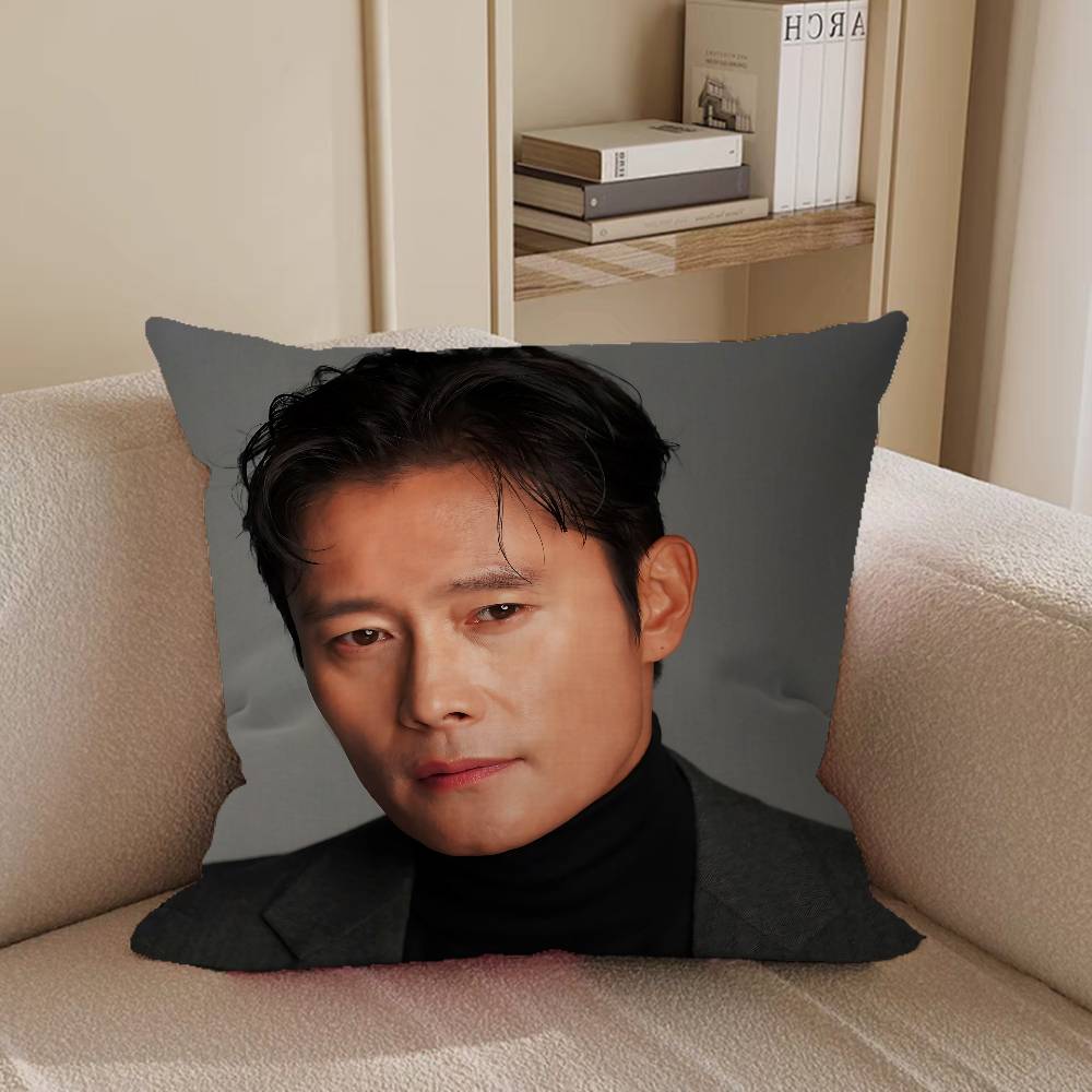 Lee By-ungS HunS Office Cushion Pillowcase Car Cushion Cover45X45CM Lumbar Pillowcase Sofa Pillowcover