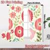 Set Of 2 Minimalist Flat Printing Curtains Without Rod Floral Spring Celebration Design Ramadan Festival Machine Curtain Made Polyester