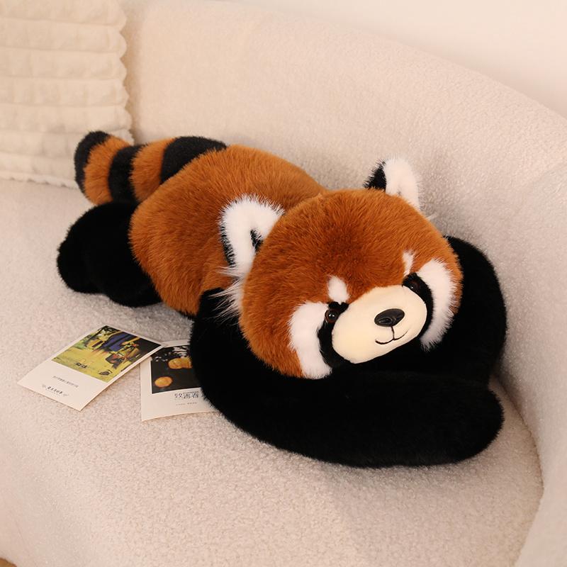 Kawaii Animal Soft Plush Toys Long Lying Panda Raccoon Sloth Plushies Animal Dolls Gifts For Friends