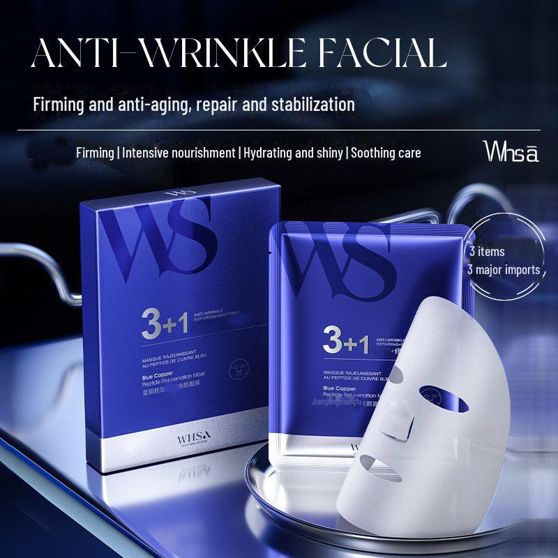 Whsa Blue Copper Peptide Rejuvenating Hydrating Facial Mask