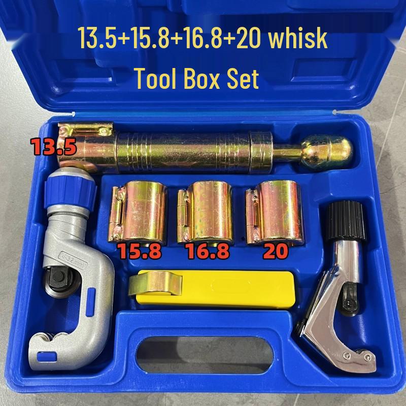 Set di strumenti per bordatura per tubi corrugati in acciaio inossidabile per pressatura dei bordi (3/8", 1/2", 3/4", 1")