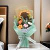Crochet Knitted Flowers Bouquet Artificial Flowers Bouquet Arrangement Crochet Bouquet Handmade Handmade Sunflower