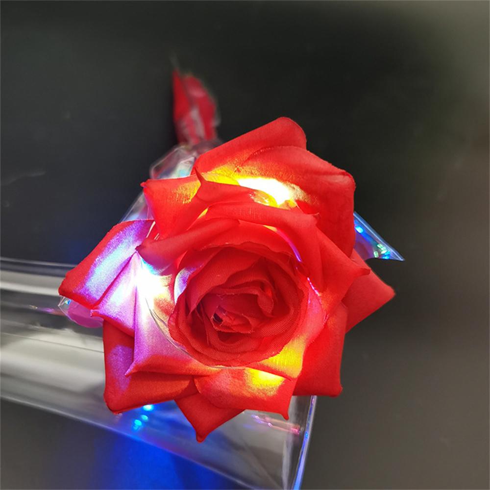 LED Glowing Rose Simulation Flower With String Lights For Christmas Anniversary Birthday Valentine's Day Gift Artificial Flower
