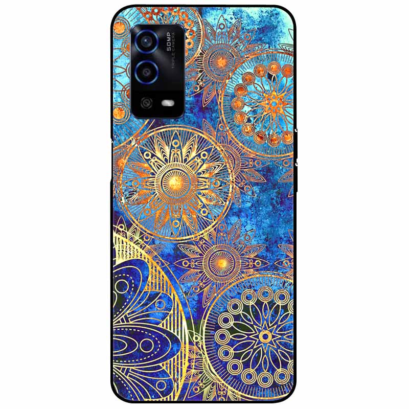 For Oppo A55 4G Case A 55 Silicone Soft Painted TPU Black Cover for Oppo A55 Case CPH2325 Cute Funda Coque for OPPOA55 6.51''