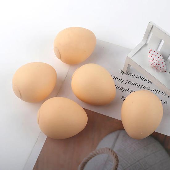 1/3/5Pcs Simulated Egg Stress Ball with Mesh Bag Slow Rebound Egg Squeeze Fidget Toy Anxiety Relief Soft Stress Ball Pinch Sensory Toy