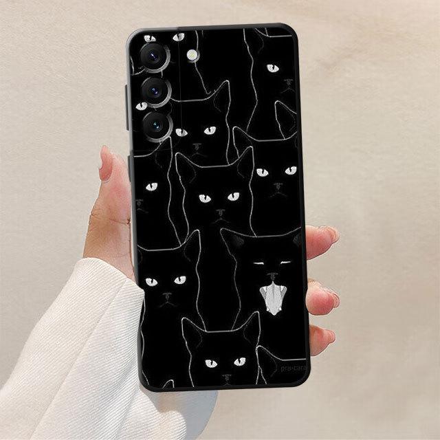 Tpu měkké pouzdro pro Samsung Galaxy S20 Fe S9 S21 Plus S23 Ultra 5g S10 S10e S7 S22 S8 S8plus Kim Haskins Cat Black Shell Cover
