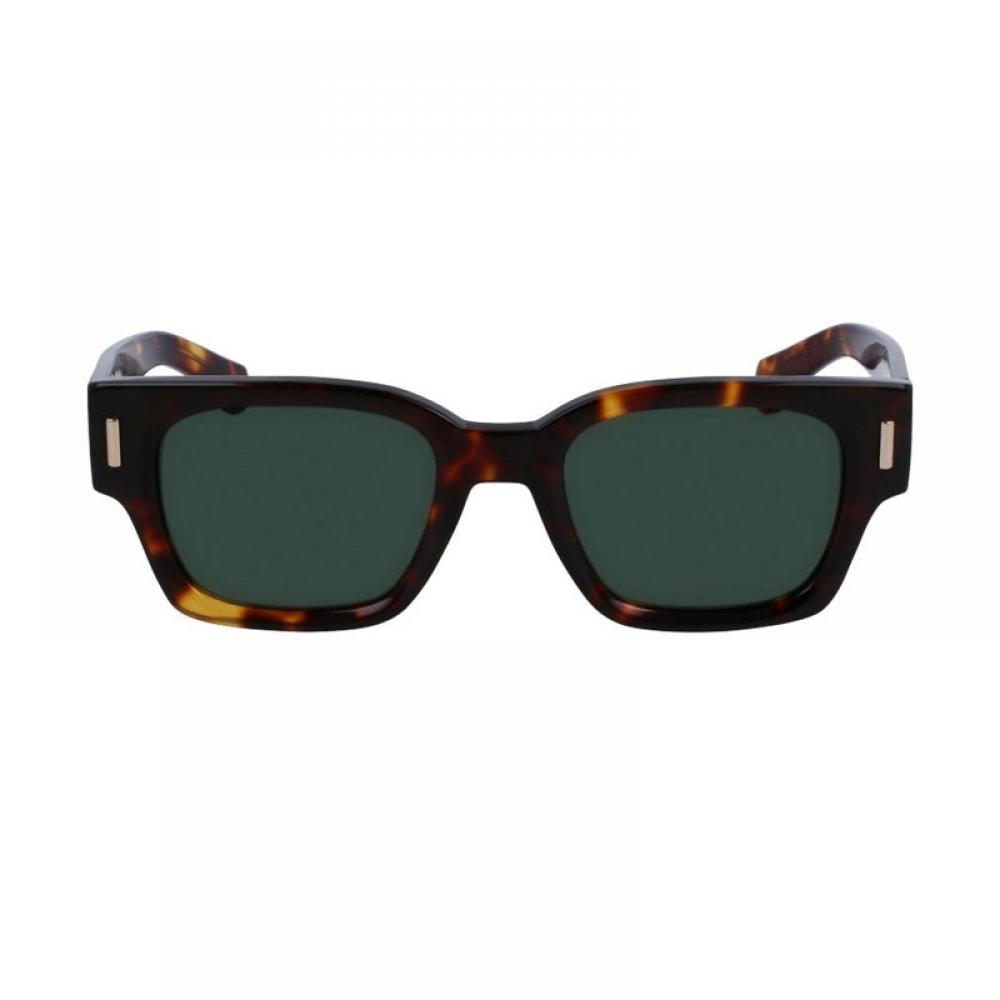 Salvatore Ferragamo Sunglasses Square Full Rim Dark Havana Frame Green Lens Sf  