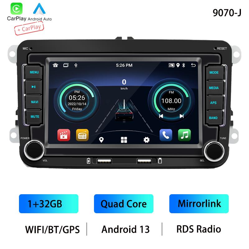 

BQCC 7 2Din для Volkswagen Car Stereo Android 13 Quad/Octa Core WIFI GPS BT Wireless Carplay Android Auto Navigation Autoradio