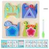 3D Animal Shape Matching & Color Training Puzzle Board for Kids