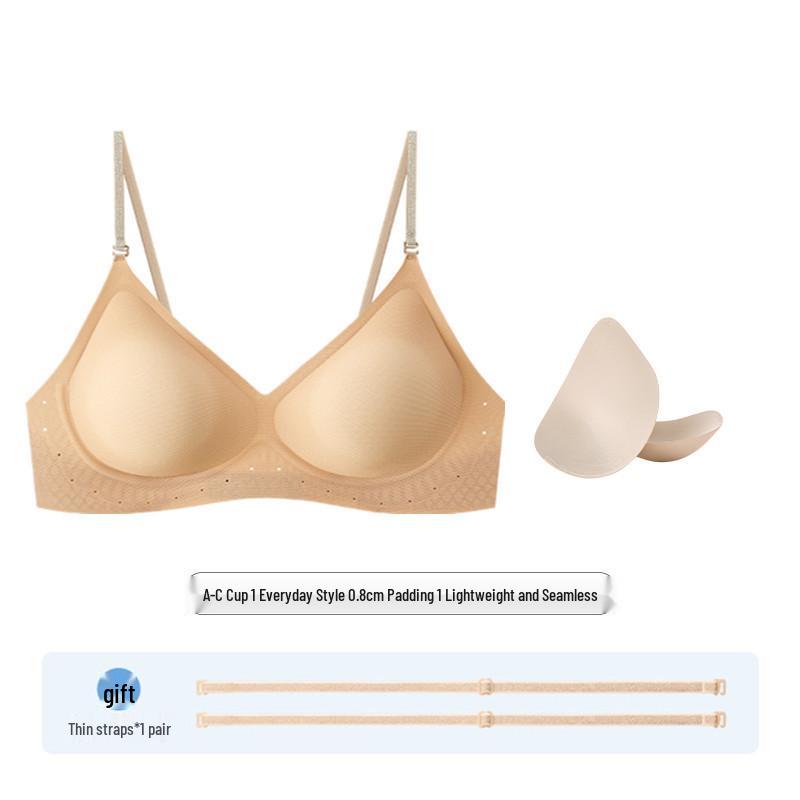 

Глубокий V-образный бюстгальтер без спинки с блестящими бретелями - Пуш-ап для маленькой груди M (Daily 70C/75ABC/Enhancing 75AB)