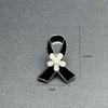 Portable Memorial Black Ribbon Brooch Souvenir Black Black Badge Pin Queen Mother Ribbon Bow Pin For Funerals and Mourning