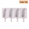 Oval Silicone Ice Pop Mold - Food Grade, 4 Cavities for DIY Popsicles