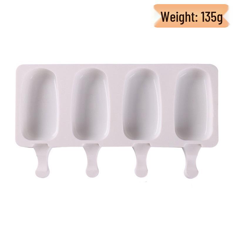 Oval Silicone Ice Pop Mold - Food Grade, 4 Cavities for DIY Popsicles