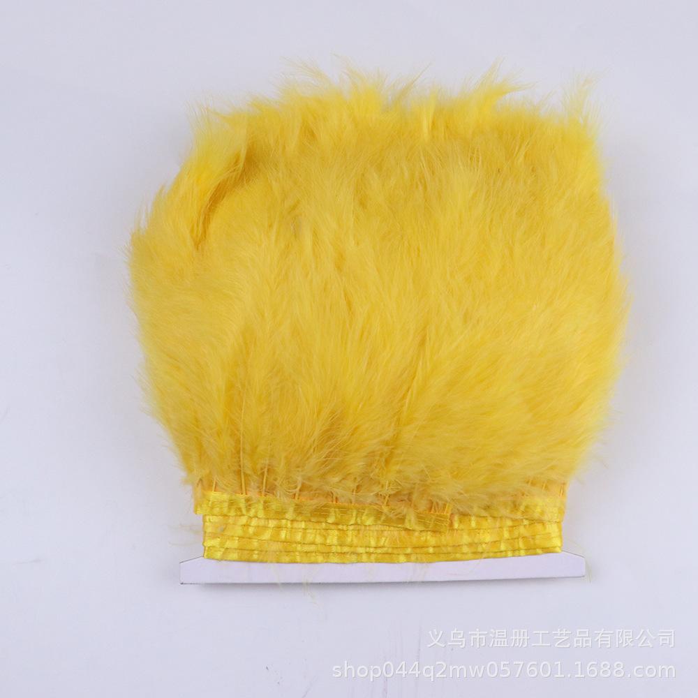 10-15Cm Pointed Tail Flannel Edge Wedding Home Arrangement Turkey Feather Cloth Belt Diy Dress Skirt Accessories