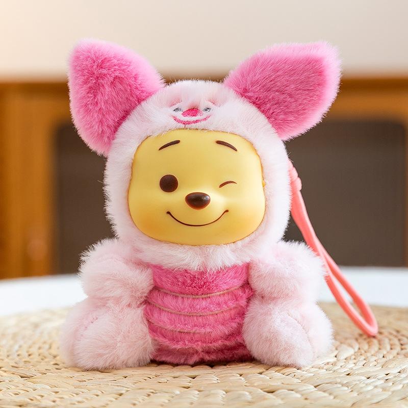 Disney Winnie Puuh Armband Serie Plüsch Schlüsselanhänger Anhänger Puppen Zubehör Weihnachten Geburtstagsspielzeug Geschenkbeutel Zubehör D pink