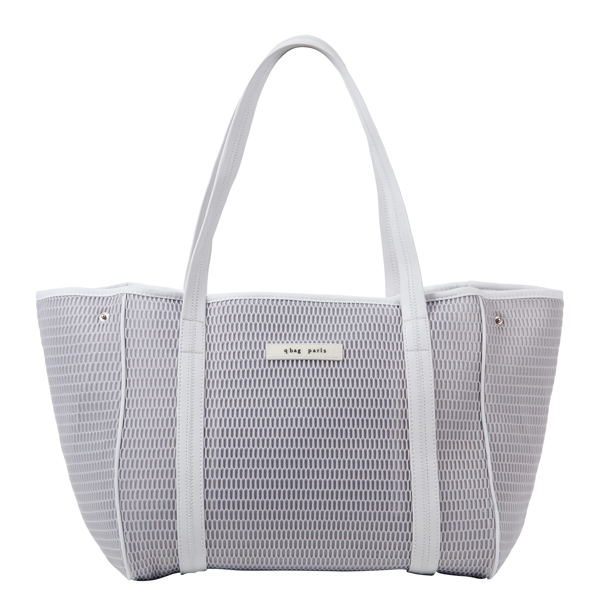 

[qbag paris] Nest M Zipper Included Tote Bag Large Capacity Lightweight Washable A4 (gray ju bianco}