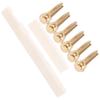 String Stud Kit Ox Bone Guitar Nut and Saddle Strings Tension Adjustment Tool Accessories(Copper String Stud Ox Bone