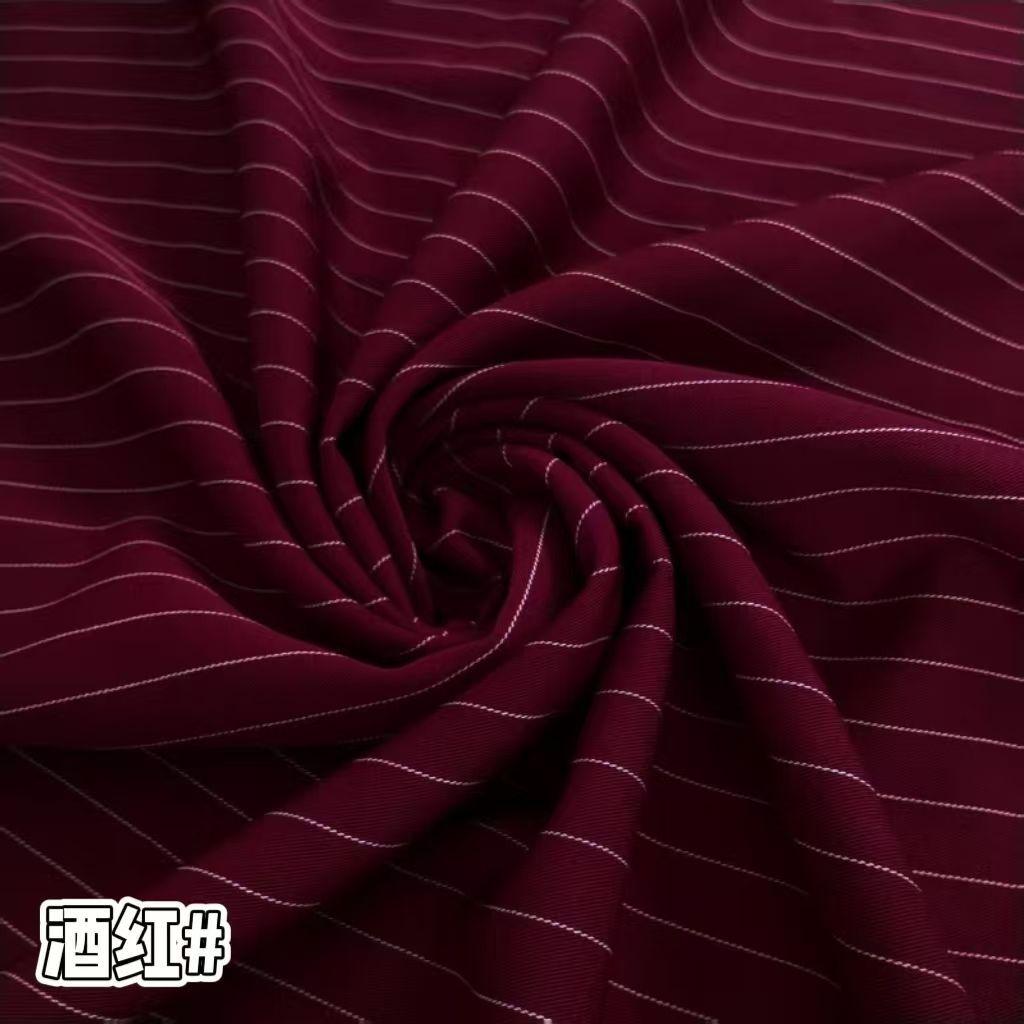 Klassischer Streifenanzugstoff Knitterfest pro Meter für Hosen Röcke Uniformen DIY Nähstoff Hängend Elastizität Weiß Rot