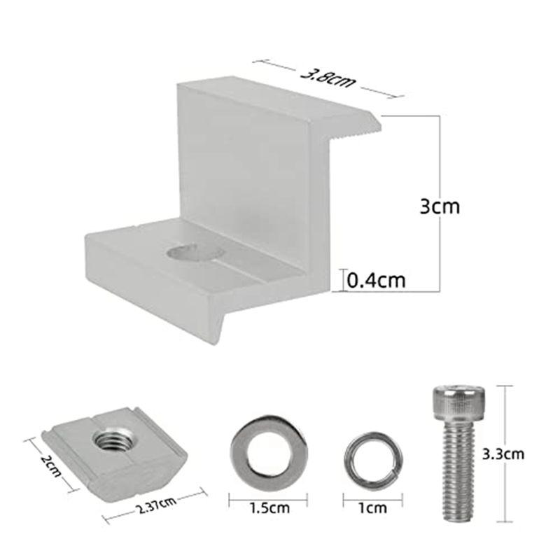Aug. 12 Piece Solar Module Bracket End Clamp, End Clamp, Side Clamp For PV Solar Module Roof Mountings