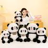 Cute Panda Doll Plush Toy Simulation Giant Panda Rag Doll Girl Birthday Children'S Day Gift Throw Pillow