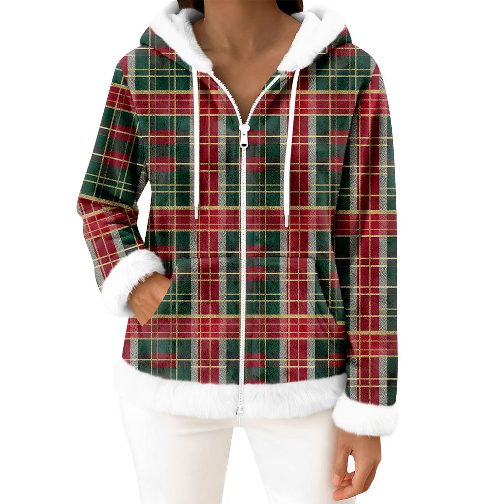 Moteriškas kasdienis madingas ilgomis rankovėmis užsegamas vilnos kardiganas su gobtuvu