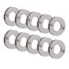 10PCS Eyelets Grommets Silver Color Alloy 17.4mm Inner Diameter Round Shape Double Sided Crimping Boot Grommet