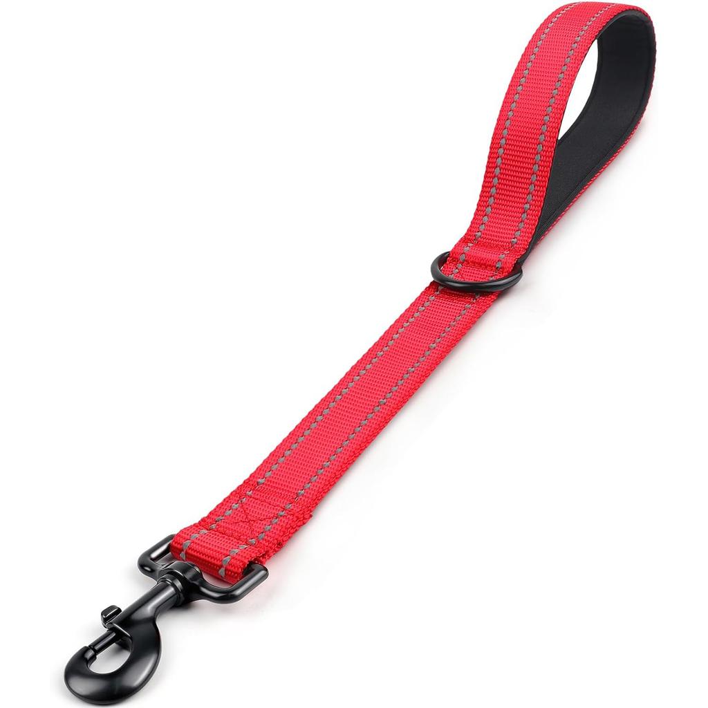 Taglory Short Dog Leash, Traffic Padded Handle, Heavy Duty Short Nylon Dog Lead For Training Control, Reflective Threads Pet Lea