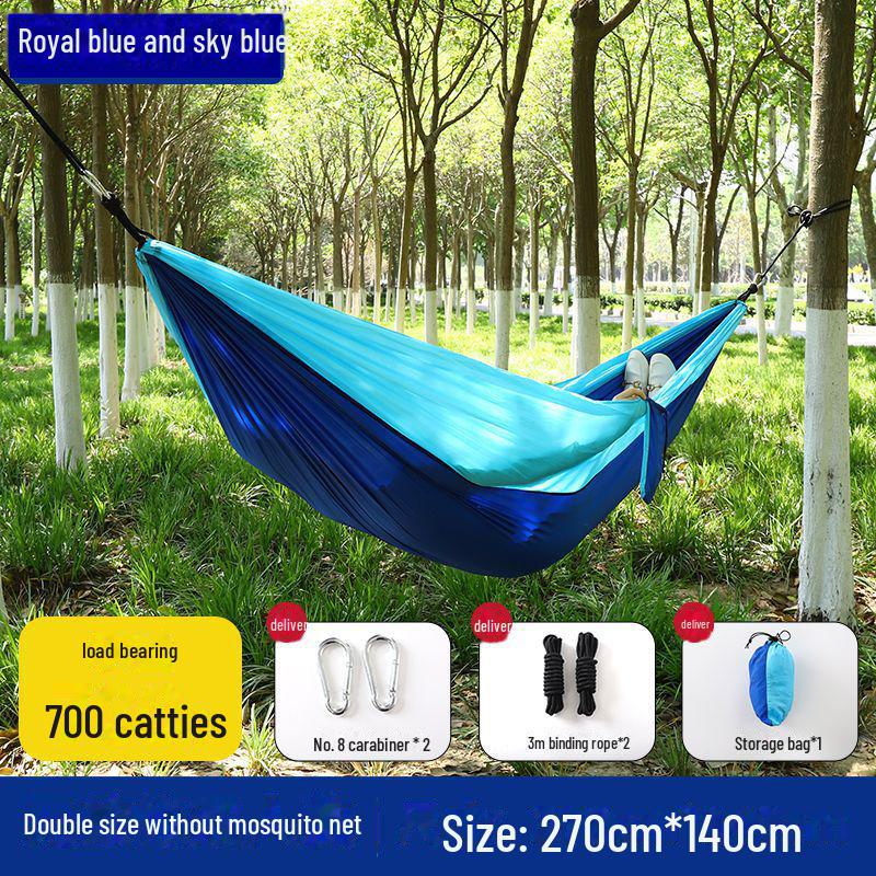 """Schnellöffnende Mückendichte Outdoor-Hängematte mit Netz - Einzel-/Doppel-, Kippsicher, Nylon"""