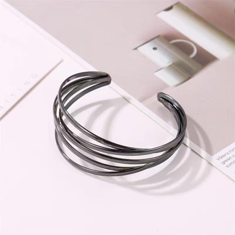 Fashion C-Shaped Bracelet, High-End Multi-Layer Open Bracelet, Cold And Trendy Personality Arm Ring