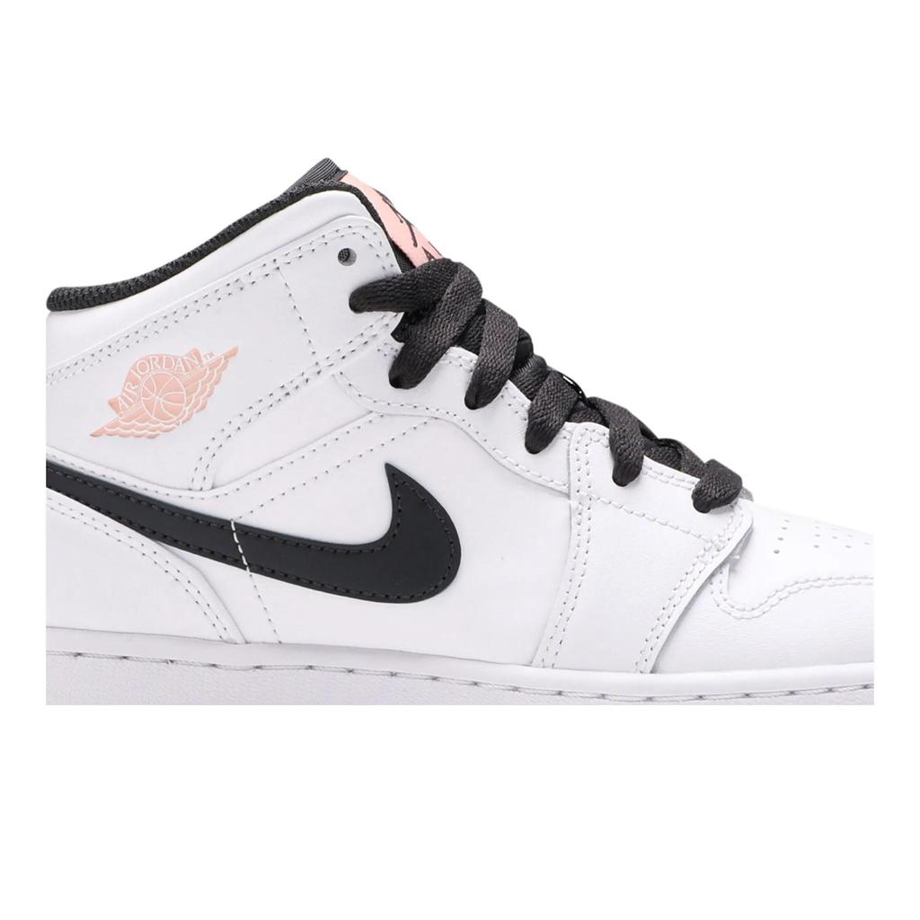 Air Jordan 1 Mid Grade School 'White Arctic Orange' (Unisex) White / Anthracite / Arctic Orange Kids' Basketball Shoes 554725 180