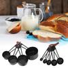 Black Stainless Steel Measuring Cups Set Coffee Spoon with Scale for Kitchen Baking Cooking Tools Measuring Cup Set