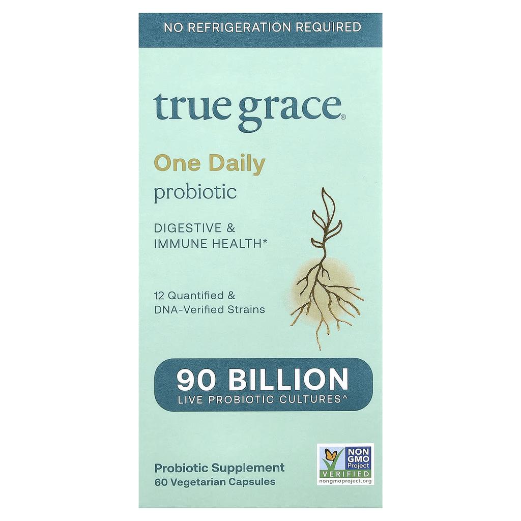 True Grace Daily Probiotic One, 60 Veggie Capsules