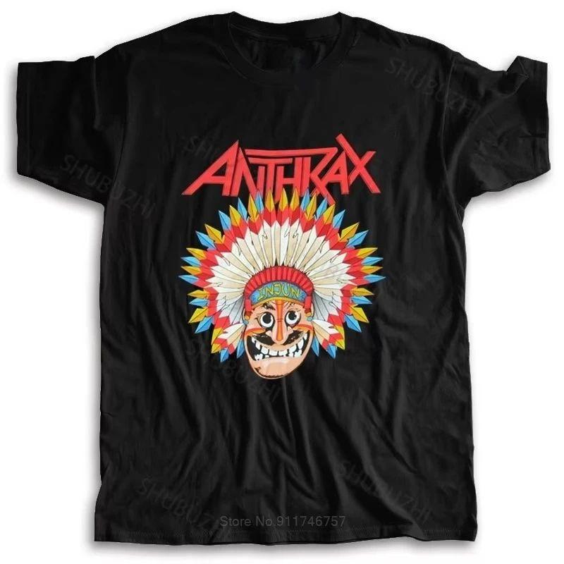 Anthrax Thrash Heavy Metal Hard American Rock Musik Band Schädel Coole T-Shirts Herren Damen T-Shirt Hip Hop Street Harajuku Weiblich Männlich Kleidung