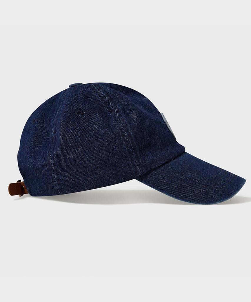FFEFF STUDIO Vintage Washed Denim Wappen Ball Cap (Deep Blue)