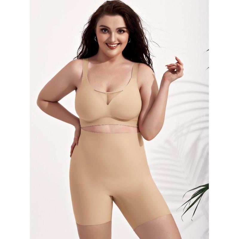 Plus Size Women Soft Support Seamless Push Up Comfortable Bra For Large Bust