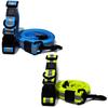 Reflective Strip Waterproof PVC Adjustable Dog Collar Leash Set with 360 Rotatable Zinc Alloy Buckle Night Visible