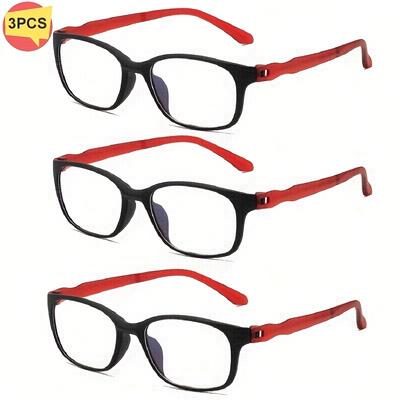 3 Pcs TR90 Anti Blue Light Magnifying Glasses +1 0 To +4 0 Ultra Light Non Prescription Reading Glasses for Computer