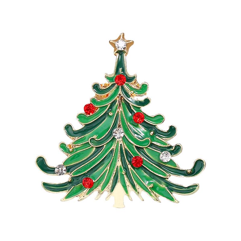 Broche Navideño de Muñeco de Nieve de Halloween Europeo-Americano - Accesorio de Corsage de Alta Gama con Gota de Aceite