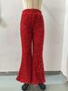 Women's Waist-Slimming Sequin Wide-Leg Pants - Summer Fashion, European & American Style