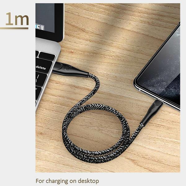 Usams Kabel Pleciony U41 Lightning 1M2A Czerwony/Red Sj391Usb02 (Us-Sj391) Fast Charge