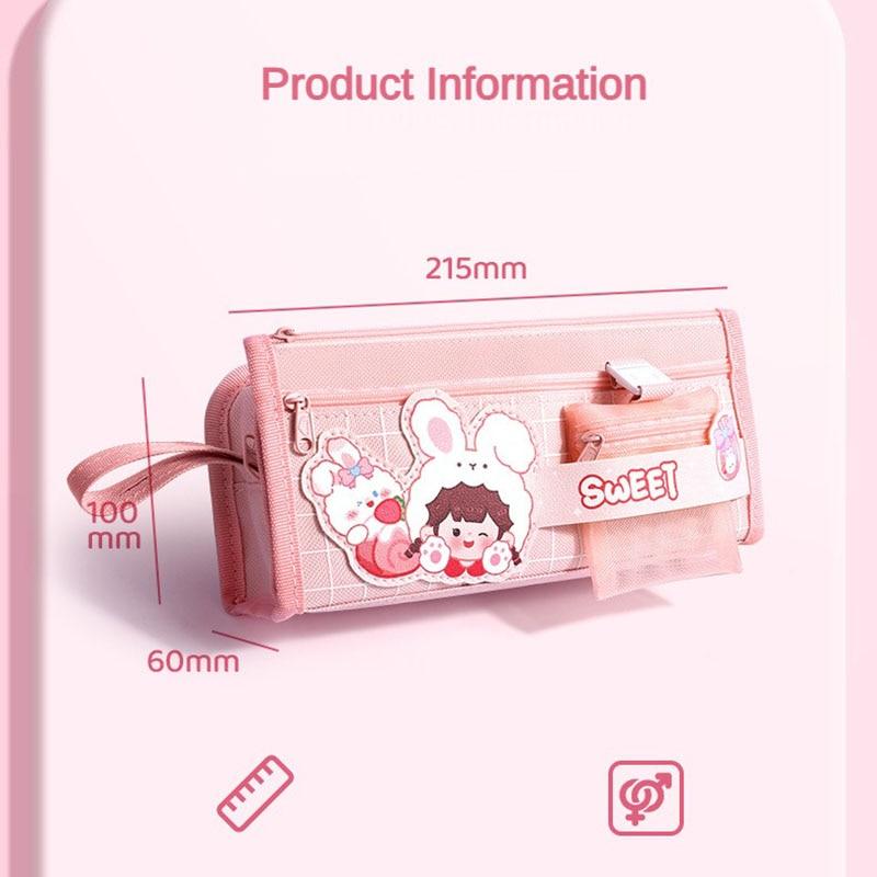 2023 New High Capacity Pencil Bag, Stationery, Pencil Box, School Supplies for Primary School Girls and Children 1 Pcs