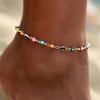 Bohemian Turkish Evil Blue Eyes Bead Anklets For Women Summer Ocean Beach Colorful Resin Eye Pendant Ankle Bracelet Jewelry Gift