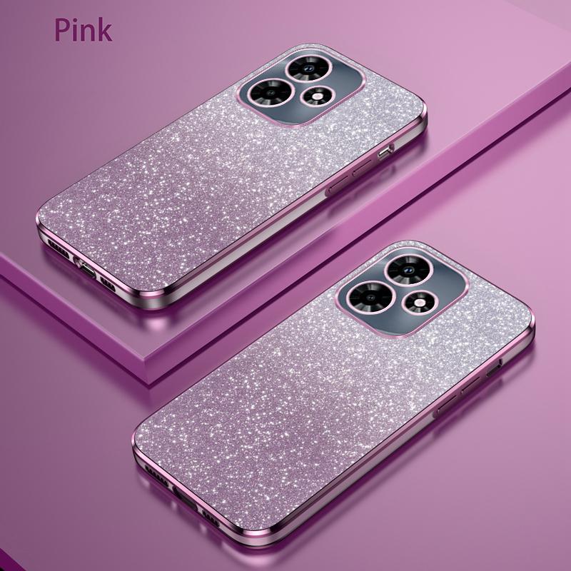 

Блискучий силіконовий чохол з глітерним покриттям для Infinix Hot 30 30i 20 12 11S 11 10 9 Play NFC Coque М яка задня кришка для об єктива камери INFINIX Hot 30i рожевий