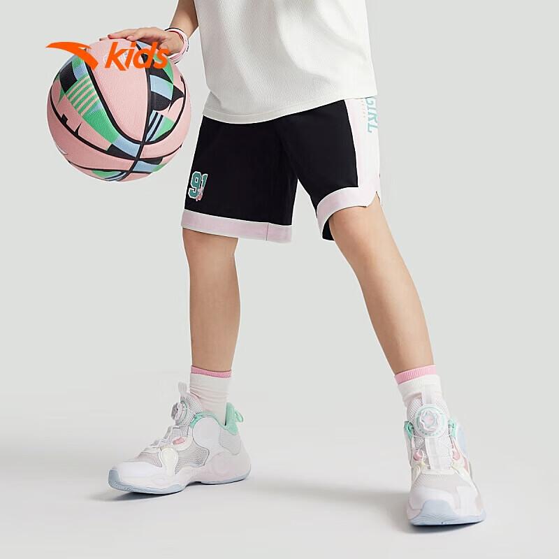 Anta Kids Girls Breathable Basketball Knit Shorts 110